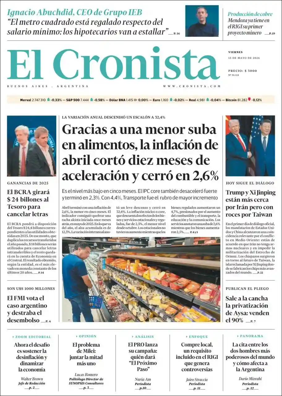 Evolucion Streaming | RADIO COSMOS - Tapa del diario Cronista
