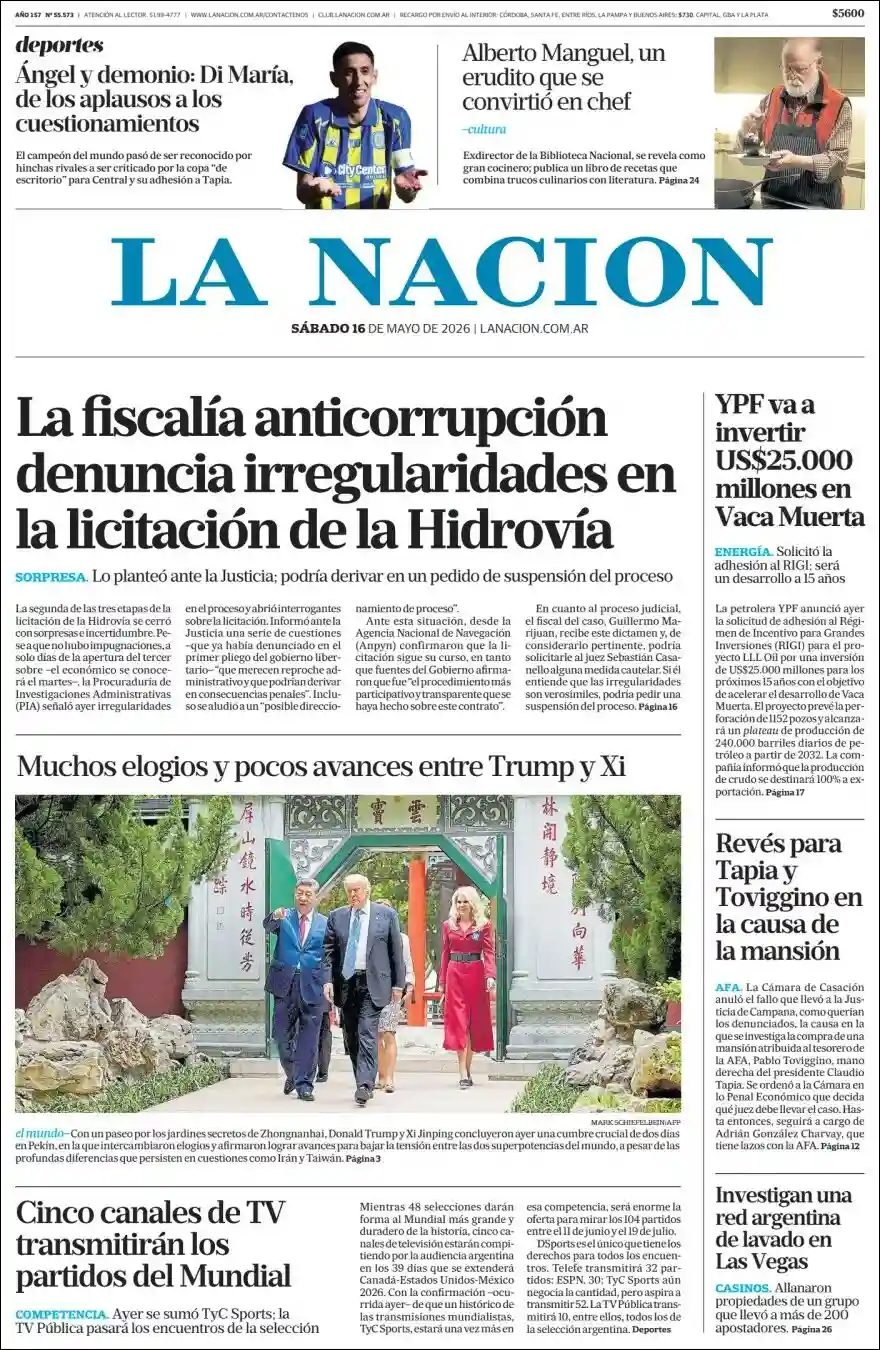 Evolucion Streaming | RADIO COSMOS - Tapa del diario Nacion